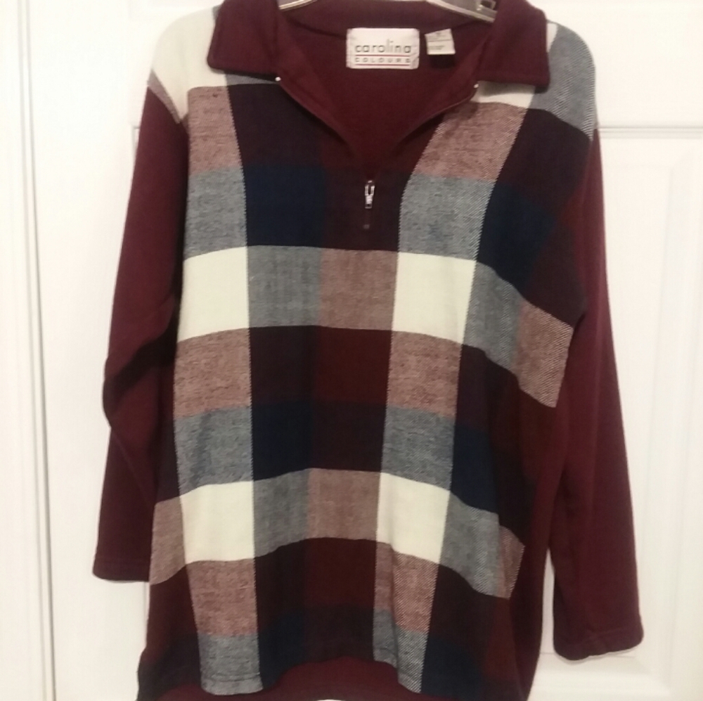 Plaid pull over